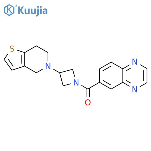 (3-(6,7-dihydrothieno[3,2-c]pyridin-5(4H)-yl)azetidin-1-yl)(quinoxalin-6-yl)methanone structure