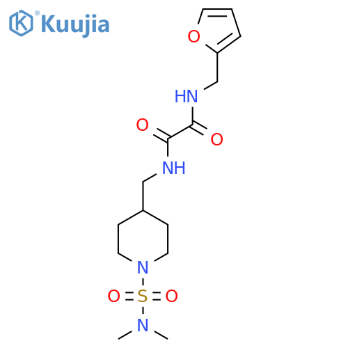 N'-{1-(dimethylsulfamoyl)piperidin-4-ylmethyl}-N-(furan-2-yl)methylethanediamide structure