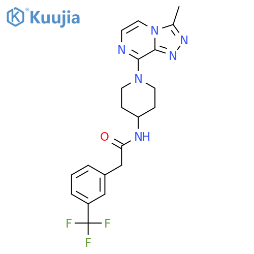 N-(1-{3-methyl-1,2,4triazolo4,3-apyrazin-8-yl}piperidin-4-yl)-2-3-(trifluoromethyl)phenylacetamide structure