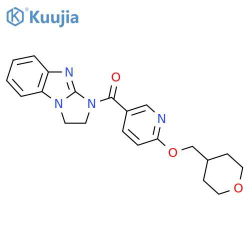 (2,3-dihydro-1H-benzo[d]imidazo[1,2-a]imidazol-1-yl)(6-((tetrahydro-2H-pyran-4-yl)methoxy)pyridin-3-yl)methanone structure