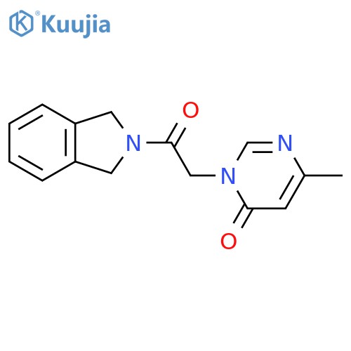 3-2-(2,3-dihydro-1H-isoindol-2-yl)-2-oxoethyl-6-methyl-3,4-dihydropyrimidin-4-one structure