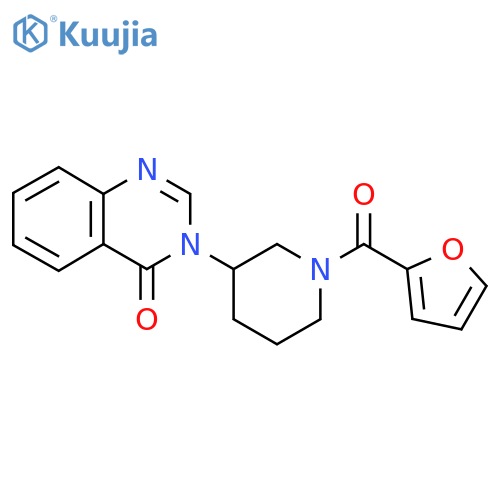 3-1-(furan-2-carbonyl)piperidin-3-yl-3,4-dihydroquinazolin-4-one structure