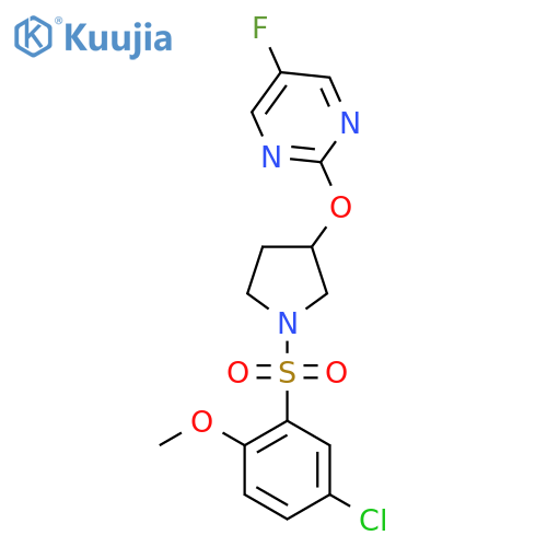 2-((1-((5-Chloro-2-methoxyphenyl)sulfonyl)pyrrolidin-3-yl)oxy)-5-fluoropyrimidine structure