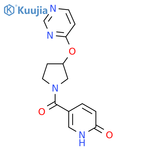 5-(3-(pyrimidin-4-yloxy)pyrrolidine-1-carbonyl)pyridin-2(1H)-one structure