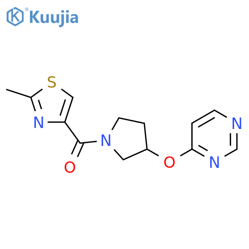 (2-Methylthiazol-4-yl)(3-(pyrimidin-4-yloxy)pyrrolidin-1-yl)methanone structure