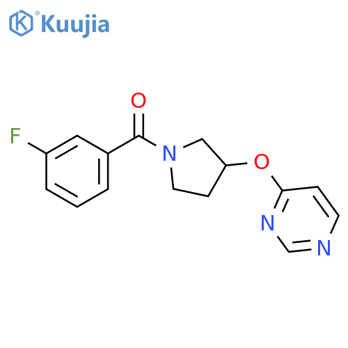 Methanone, (3-fluorophenyl)[3-(4-pyrimidinyloxy)-1-pyrrolidinyl]- structure