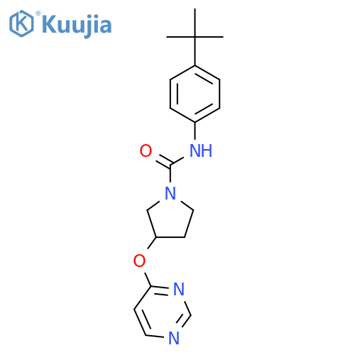 N-(4-(tert-butyl)phenyl)-3-(pyrimidin-4-yloxy)pyrrolidine-1-carboxamide structure