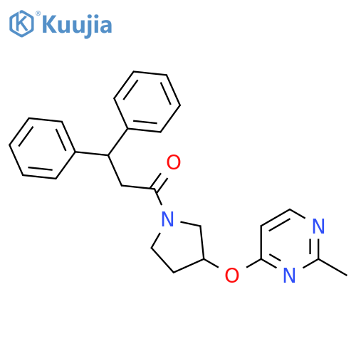 1-{3-[(2-Methylpyrimidin-4-yl)oxy]pyrrolidin-1-yl}-3,3-diphenylpropan-1-one structure