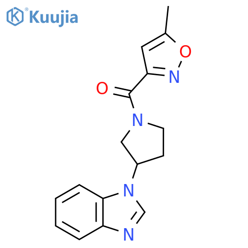 1-[1-(5-methyl-1,2-oxazole-3-carbonyl)pyrrolidin-3-yl]-1H-1,3-benzodiazole structure