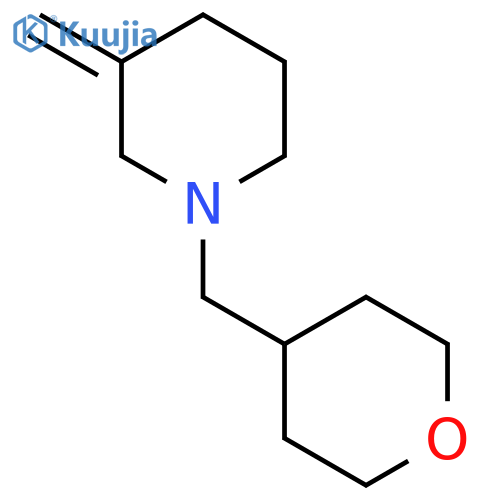 3-methylidene-1-[(oxan-4-yl)methyl]piperidine structure