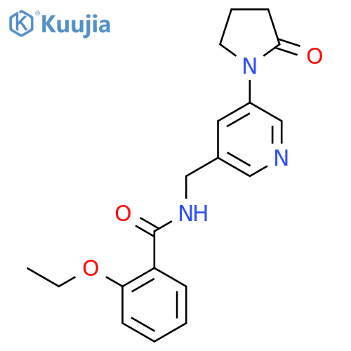 2-ethoxy-N-{[5-(2-oxopyrrolidin-1-yl)pyridin-3-yl]methyl}benzamide structure
