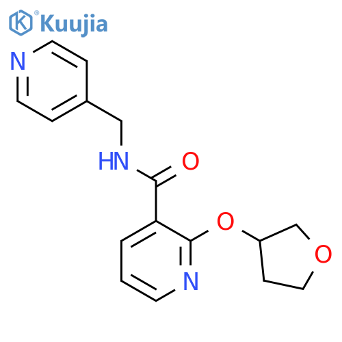 N-(pyridin-4-ylmethyl)-2-((tetrahydrofuran-3-yl)oxy)nicotinamide structure