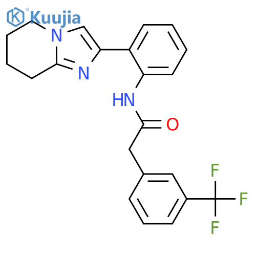 N-(2-{5H,6H,7H,8H-imidazo1,2-apyridin-2-yl}phenyl)-2-3-(trifluoromethyl)phenylacetamide structure
