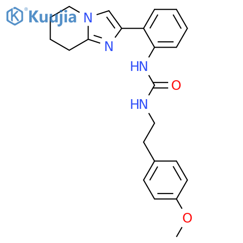 3-(2-{5H,6H,7H,8H-imidazo1,2-apyridin-2-yl}phenyl)-1-2-(4-methoxyphenyl)ethylurea structure