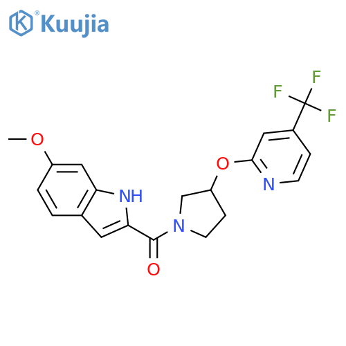 (6-methoxy-1H-indol-2-yl)-[3-[4-(trifluoromethyl)pyridin-2-yl]oxypyrrolidin-1-yl]methanone structure