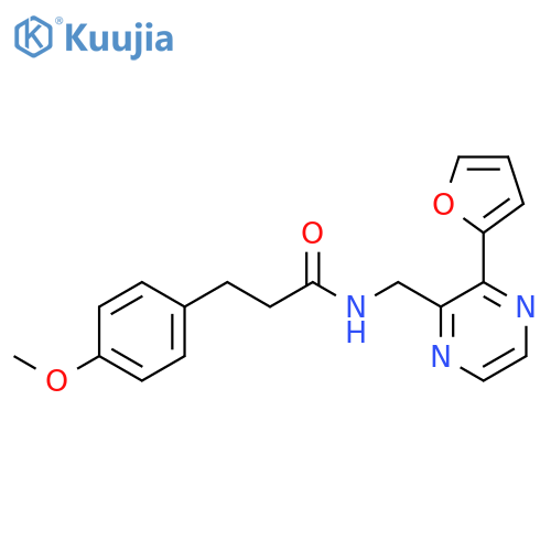 N-{[3-(furan-2-yl)pyrazin-2-yl]methyl}-3-(4-methoxyphenyl)propanamide structure