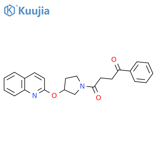 1-Phenyl-4-(3-(quinolin-2-yloxy)pyrrolidin-1-yl)butane-1,4-dione structure