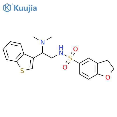 N-2-(1-benzothiophen-3-yl)-2-(dimethylamino)ethyl-2,3-dihydro-1-benzofuran-5-sulfonamide structure