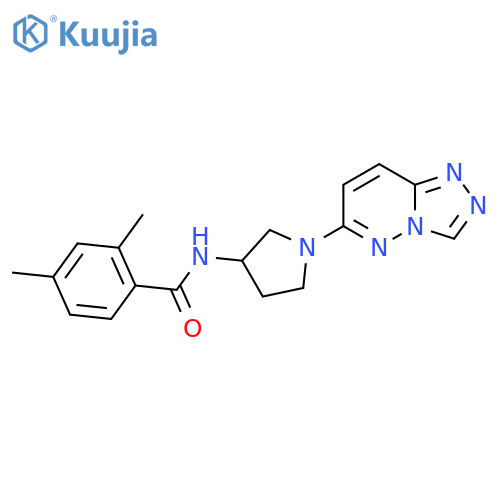 2,4-dimethyl-N-(1-{[1,2,4]triazolo[4,3-b]pyridazin-6-yl}pyrrolidin-3-yl)benzamide structure
