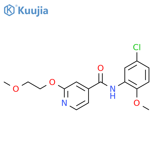 N-(5-chloro-2-methoxyphenyl)-2-(2-methoxyethoxy)isonicotinamide structure