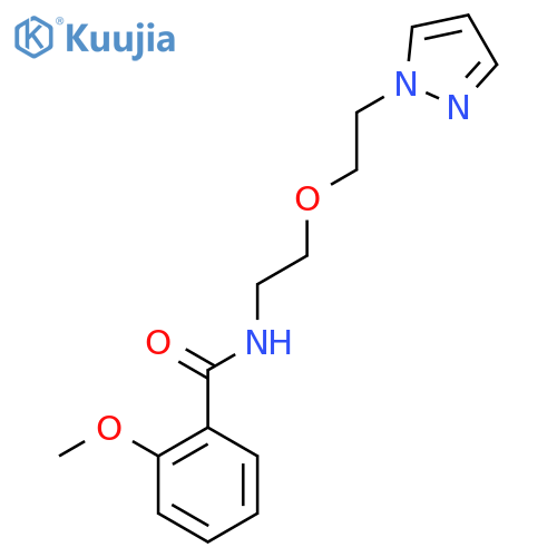 2-methoxy-N-{2-2-(1H-pyrazol-1-yl)ethoxyethyl}benzamide structure