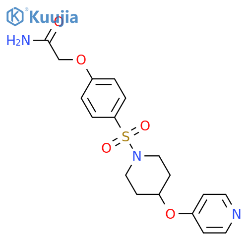 2-(4-{4-(pyridin-4-yloxy)piperidin-1-ylsulfonyl}phenoxy)acetamide structure