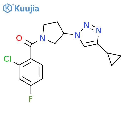 1-1-(2-chloro-4-fluorobenzoyl)pyrrolidin-3-yl-4-cyclopropyl-1H-1,2,3-triazole structure