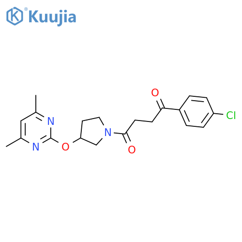 1-(4-Chlorophenyl)-4-(3-((4,6-dimethylpyrimidin-2-yl)oxy)pyrrolidin-1-yl)butane-1,4-dione structure