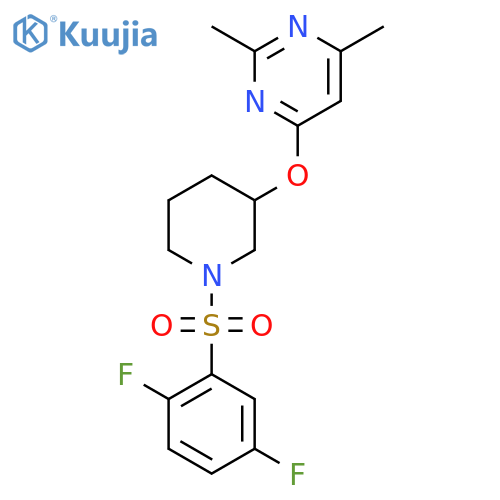 4-{[1-(2,5-difluorobenzenesulfonyl)piperidin-3-yl]oxy}-2,6-dimethylpyrimidine structure