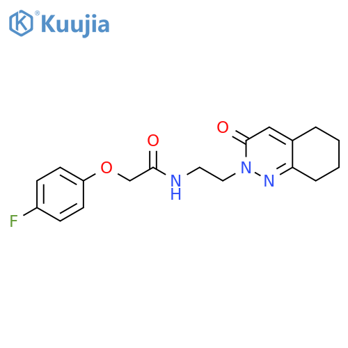 2-(4-fluorophenoxy)-N-[2-(3-oxo-2,3,5,6,7,8-hexahydrocinnolin-2-yl)ethyl]acetamide structure