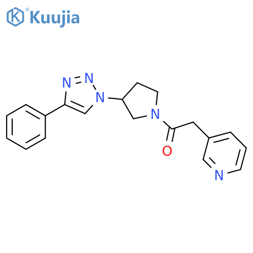 1-[3-(4-Phenyl-1H-1,2,3-triazol-1-yl)-1-pyrrolidinyl]-2-(3-pyridinyl)ethanone structure