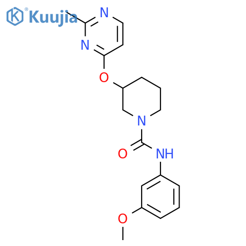 N-(3-methoxyphenyl)-3-[(2-methylpyrimidin-4-yl)oxy]piperidine-1-carboxamide structure