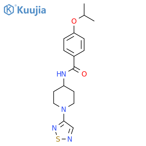 4-(propan-2-yloxy)-N-1-(1,2,5-thiadiazol-3-yl)piperidin-4-ylbenzamide structure