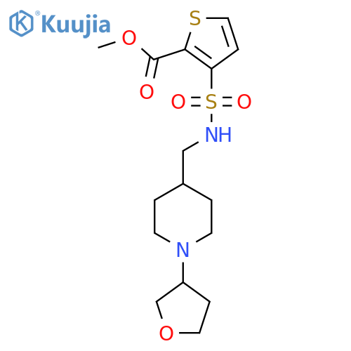 methyl 3-({1-(oxolan-3-yl)piperidin-4-ylmethyl}sulfamoyl)thiophene-2-carboxylate structure