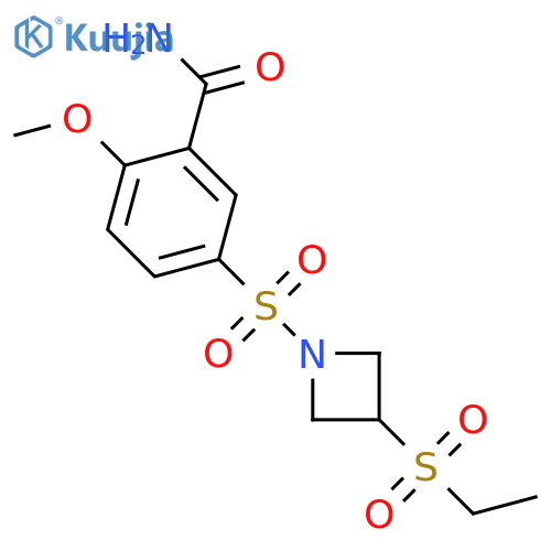 5-{[3-(ethanesulfonyl)azetidin-1-yl]sulfonyl}-2-methoxybenzamide structure