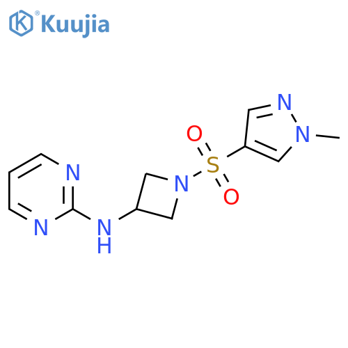 N-{1-(1-methyl-1H-pyrazol-4-yl)sulfonylazetidin-3-yl}pyrimidin-2-amine structure