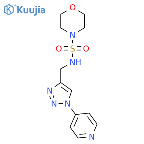 N-{1-(pyridin-4-yl)-1H-1,2,3-triazol-4-ylmethyl}morpholine-4-sulfonamide structure