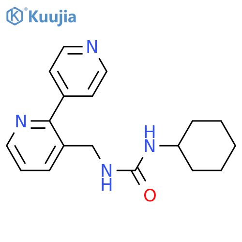 3-({[2,4'-bipyridine]-3-yl}methyl)-1-cyclohexylurea structure