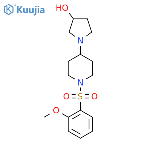 1-[1-(2-methoxybenzenesulfonyl)piperidin-4-yl]pyrrolidin-3-ol structure