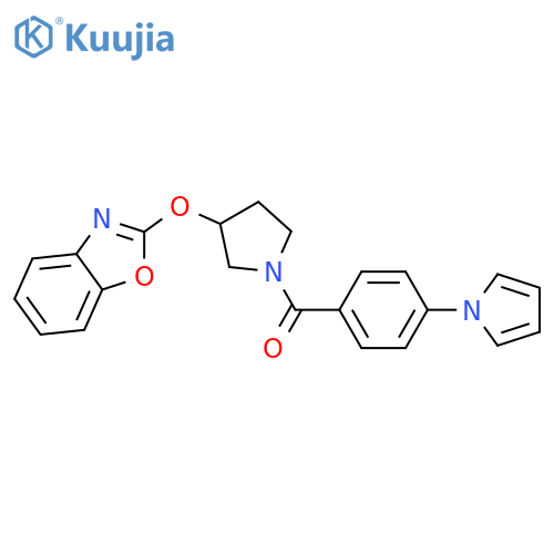 [3-(1,3-benzoxazol-2-yloxy)pyrrolidin-1-yl]-(4-pyrrol-1-ylphenyl)methanone structure