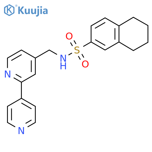 N-({2,4'-bipyridine-4-yl}methyl)-5,6,7,8-tetrahydronaphthalene-2-sulfonamide structure