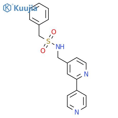 N-({2,4'-bipyridine-4-yl}methyl)-1-phenylmethanesulfonamide structure
