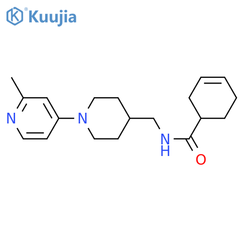 N-[[1-(2-methylpyridin-4-yl)piperidin-4-yl]methyl]cyclohex-3-ene-1-carboxamide structure