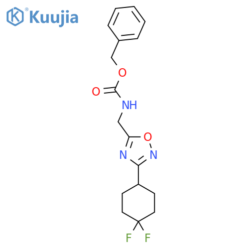 benzyl N-{[3-(4,4-difluorocyclohexyl)-1,2,4-oxadiazol-5-yl]methyl}carbamate structure