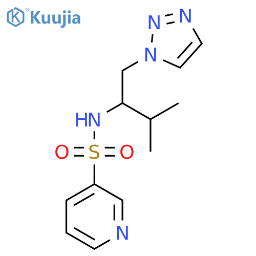 N-[3-methyl-1-(1H-1,2,3-triazol-1-yl)butan-2-yl]pyridine-3-sulfonamide structure