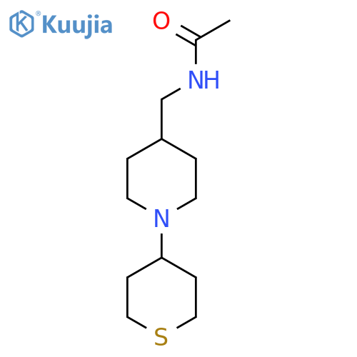 N-((1-(tetrahydro-2H-thiopyran-4-yl)piperidin-4-yl)methyl)acetamide structure
