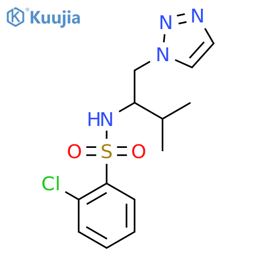 2-chloro-N-[3-methyl-1-(1H-1,2,3-triazol-1-yl)butan-2-yl]benzene-1-sulfonamide structure