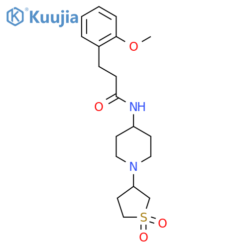 N-1-(1,1-dioxo-1lambda6-thiolan-3-yl)piperidin-4-yl-3-(2-methoxyphenyl)propanamide structure