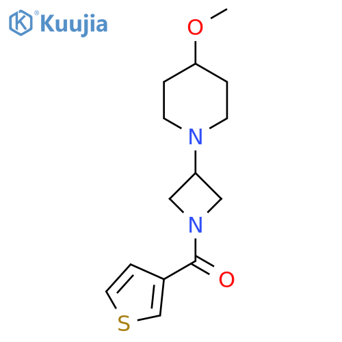 (3-(4-Methoxypiperidin-1-yl)azetidin-1-yl)(thiophen-3-yl)methanone structure