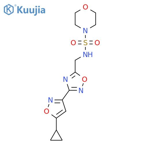 N-{[3-(5-cyclopropyl-1,2-oxazol-3-yl)-1,2,4-oxadiazol-5-yl]methyl}morpholine-4-sulfonamide structure
